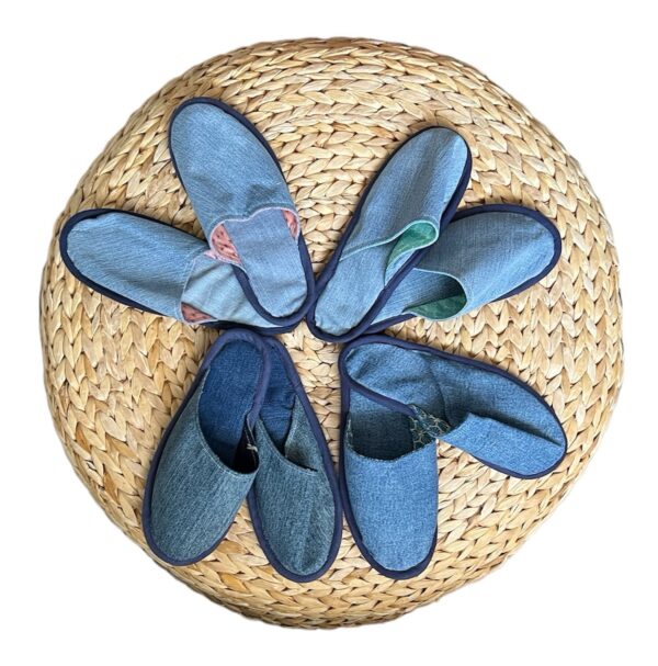 Chaussons d’invités en jean